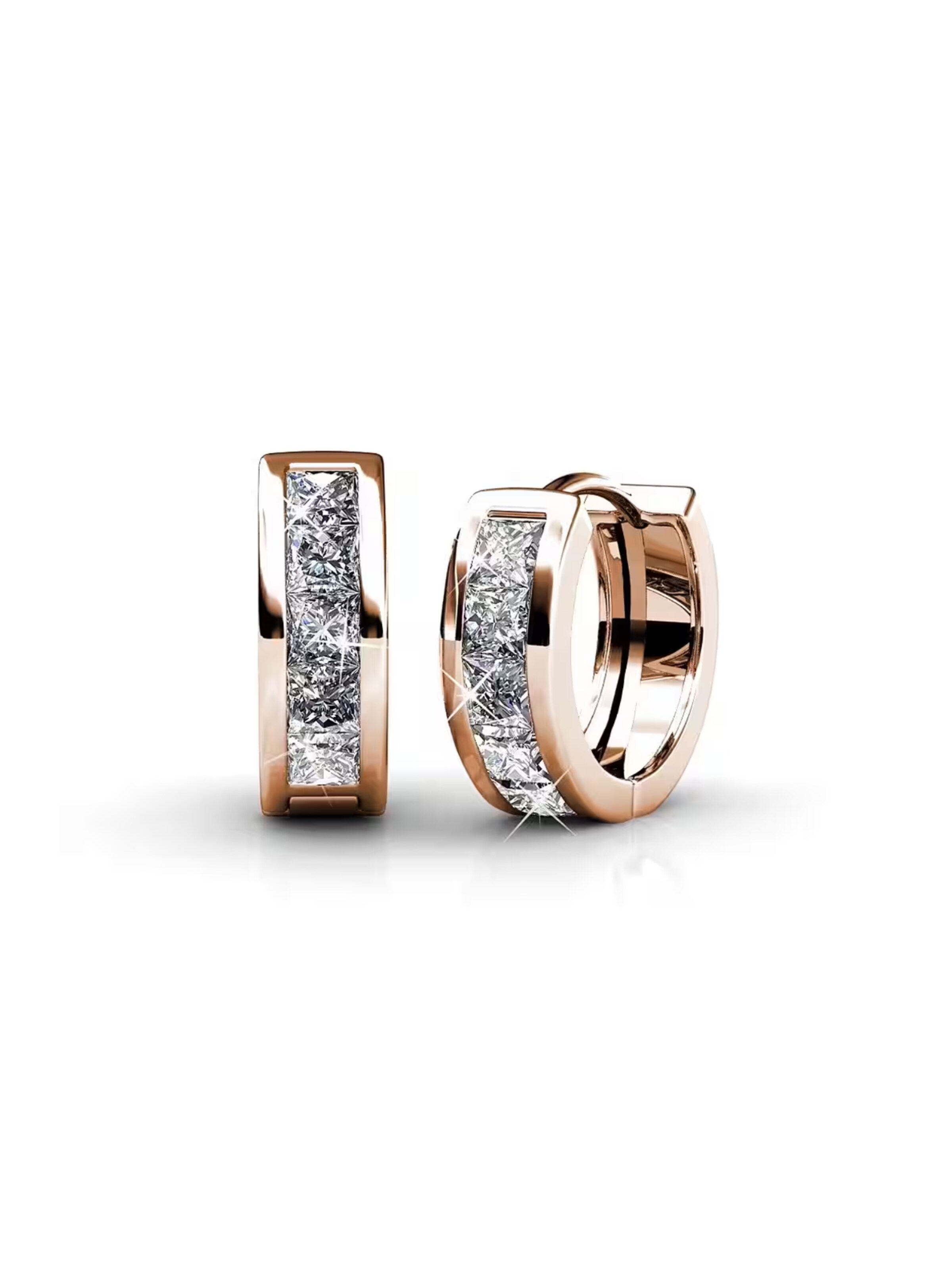 ROUGEMONT Jewellery Earrings 'Funkelnde massive Creolen Ohrringe 1,8cm' in Gold: front