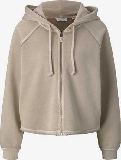 TOM TAILOR DENIM Sweatjacke in beige, Produktansicht