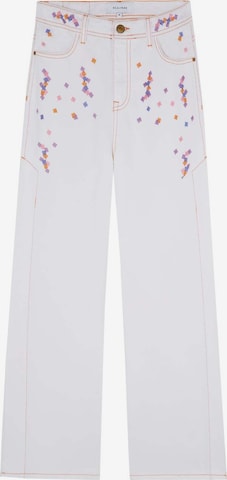 Scalpers Regular Jeans 'Checks Trhead' in White: front