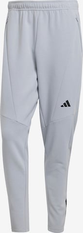 ADIDAS PERFORMANCE - Tapered Calças de desporto 'D4T' em cinzento: frente