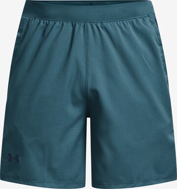 UNDER ARMOUR Workout Pants 'Launch 7' in Blue: front