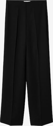 Wide Leg Pantalon à plis 'Palachin' MANGO en noir : devant