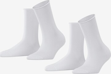 FALKE Socken 'Happy 2-Pack' in Weiß: Vorderseite