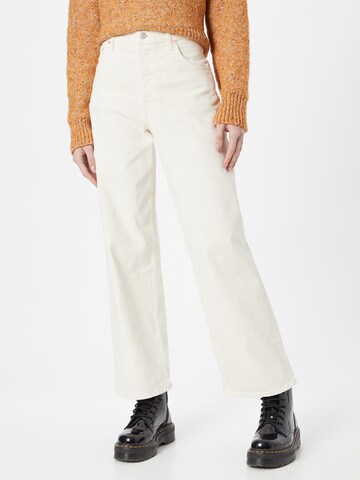MOTHER Wide leg Jeans 'HW SPINNER SKIMP' in White: front
