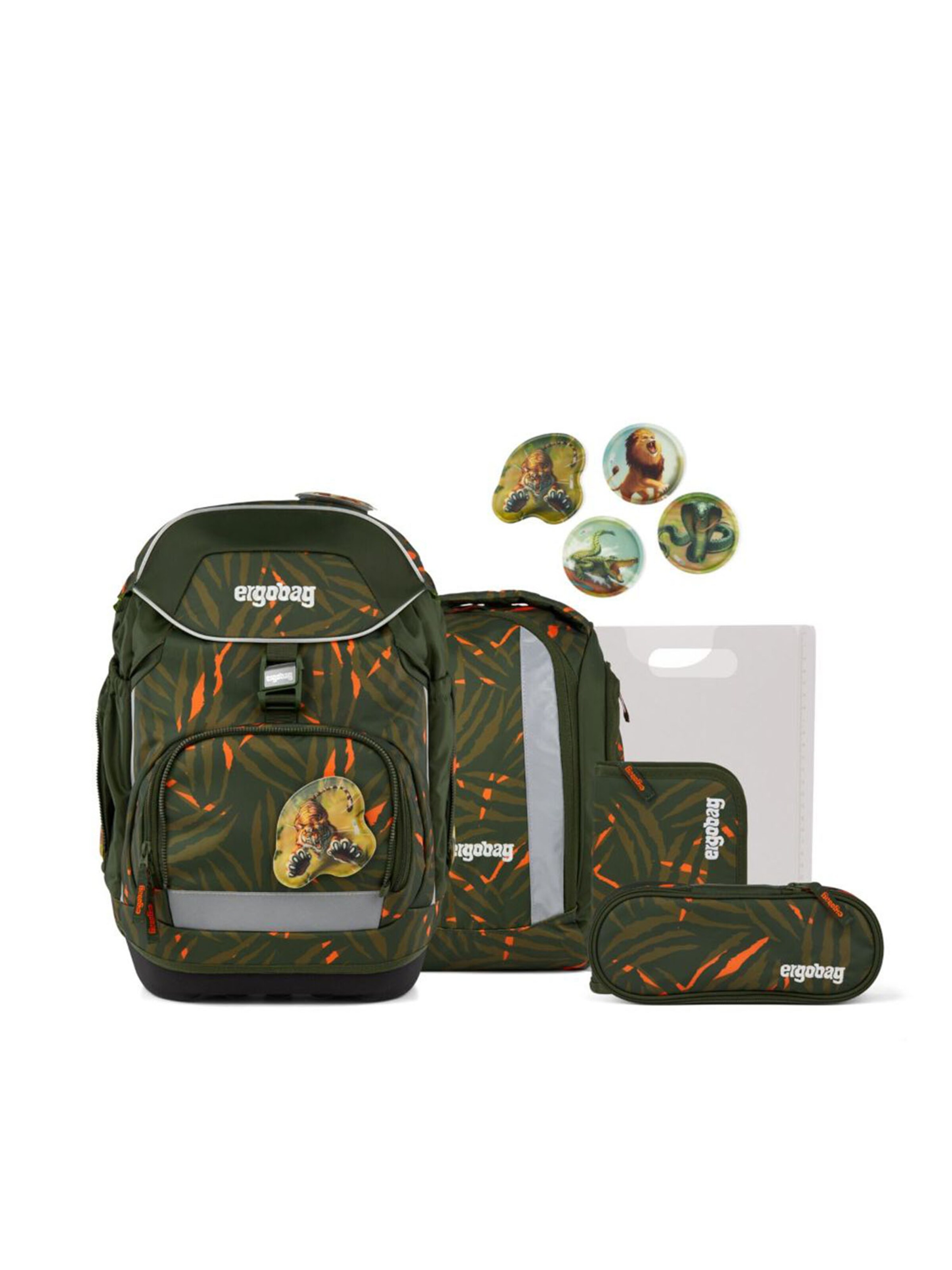 ergobag Rucksack 'Schulrucksack Set'‌‌‌ in Grün: Vorderseite