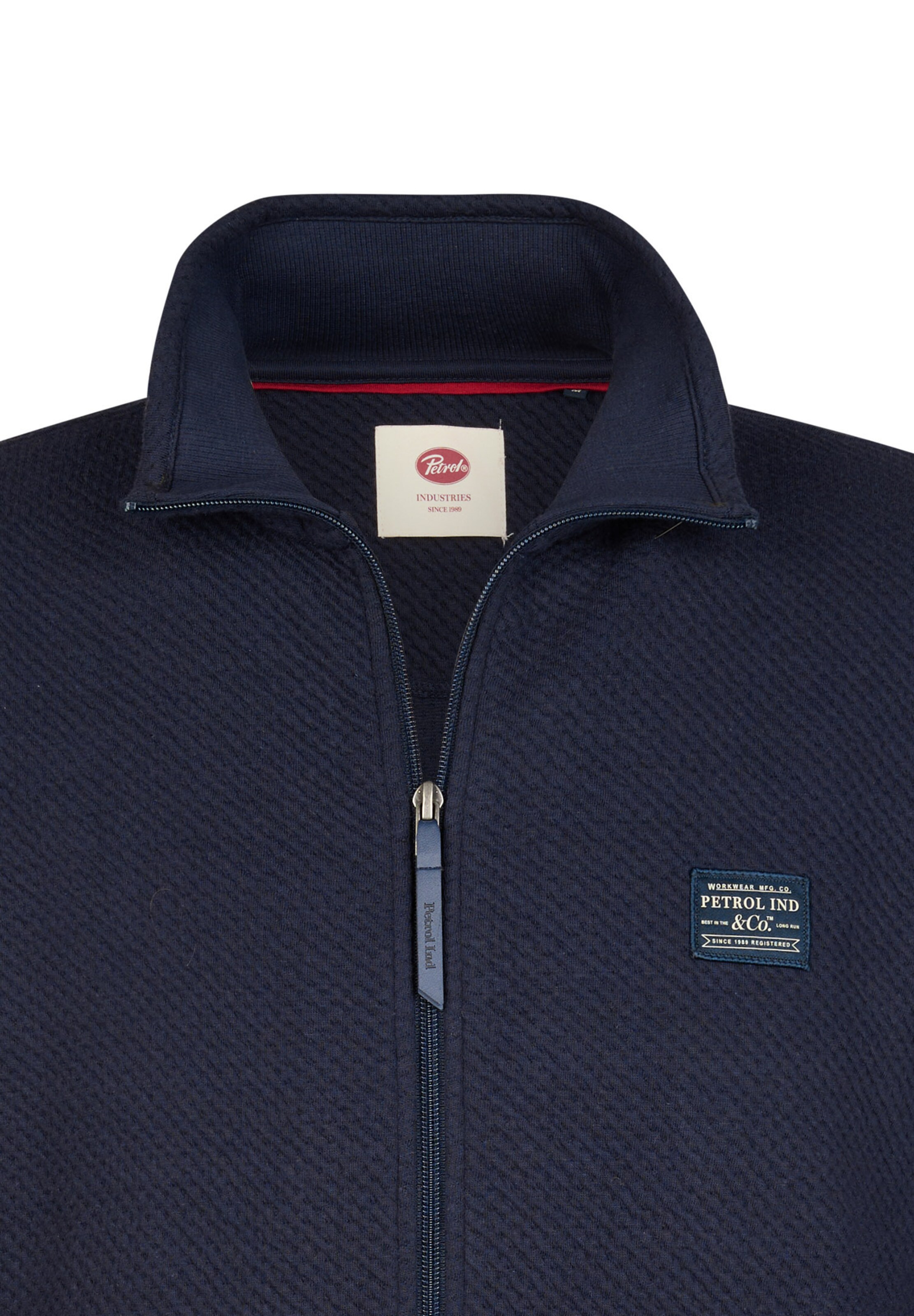 Petrol Industries - Sudadera con cremallera en azul