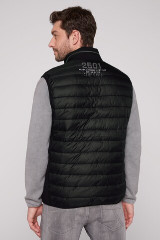 CAMP DAVID Leichte Steppweste mit Softshell-Details in Schwarz