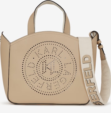 Karl Lagerfeld Handväska 'K/Circle' i beige: framsida