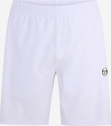 Sergio Tacchini Regular Sportshorts in Weiß: predná strana