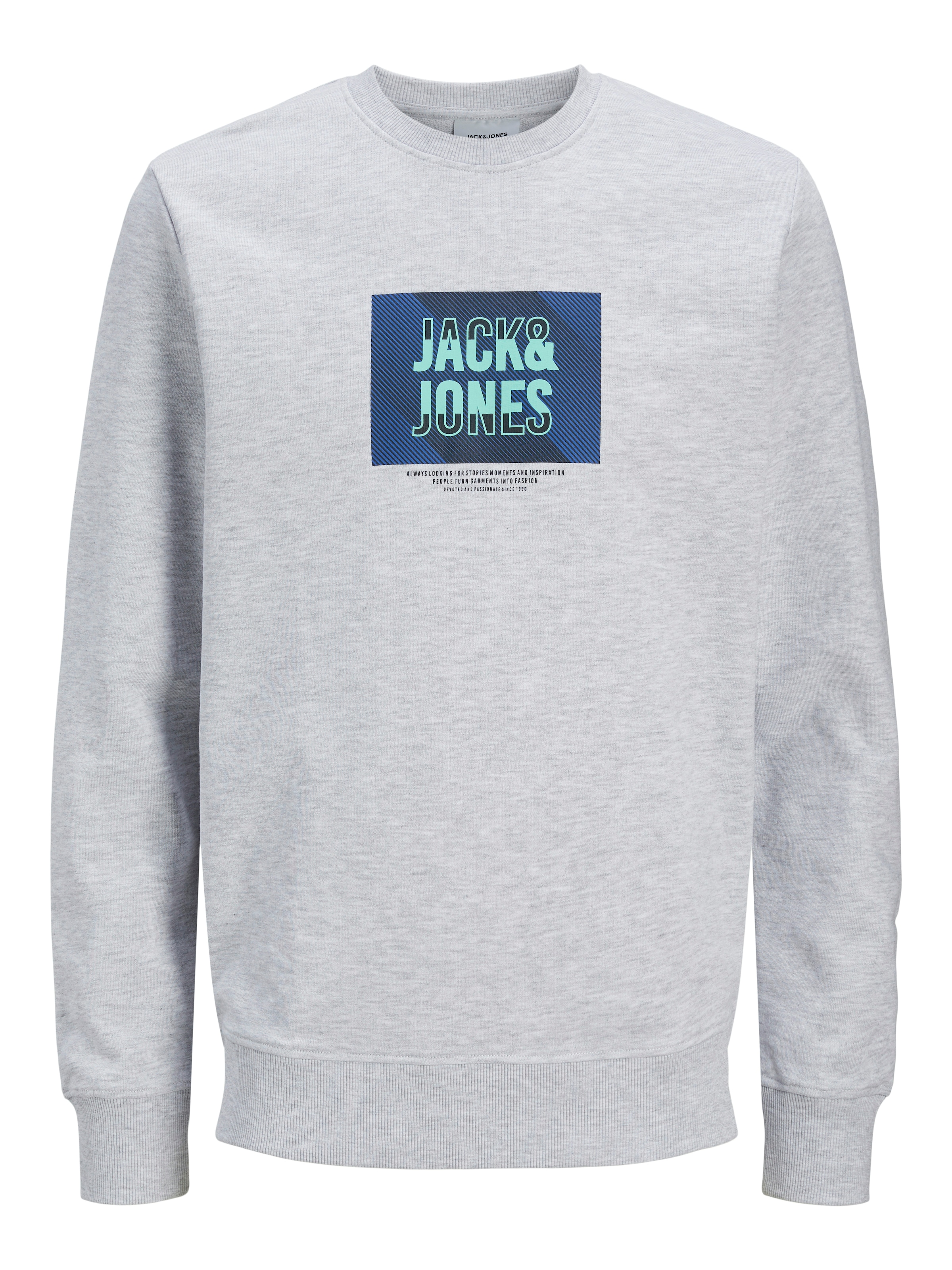 JACK & JONES Суичър 'JJHudson' в бяло: отпред