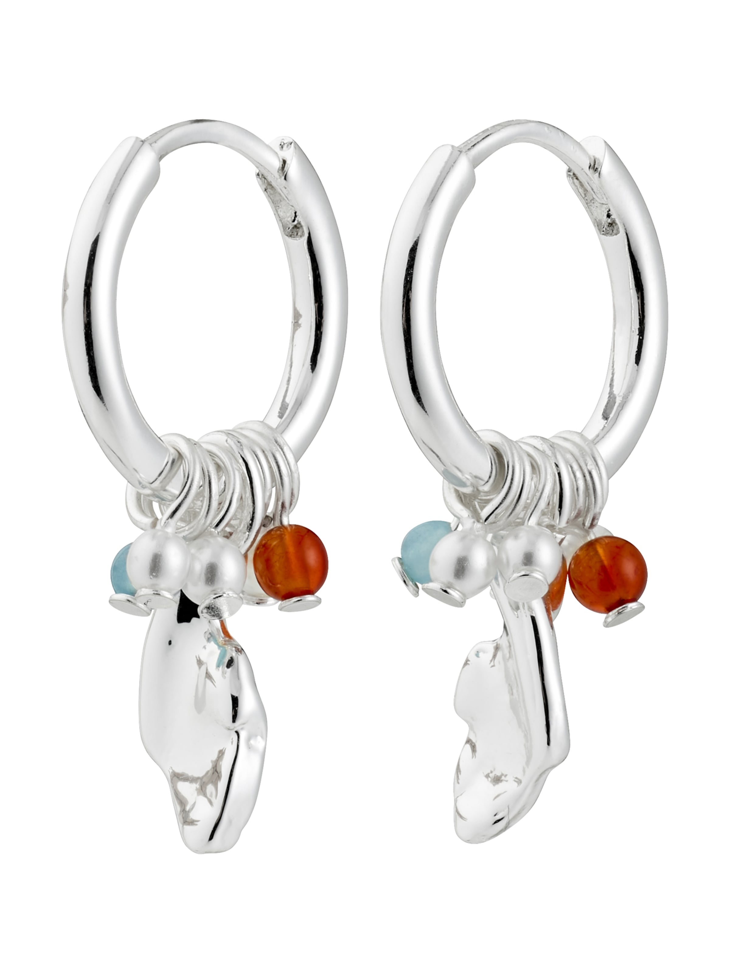 Pilgrim Uhani 'Sense' | srebrna barva: sprednja stran