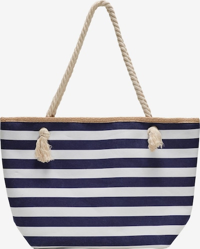 ONLY Shopper 'LIZZIE' en arena / azul oscuro / blanco, Vista del producto