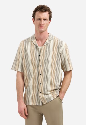 No Excess Regular fit Button Up Shirt in Beige: front