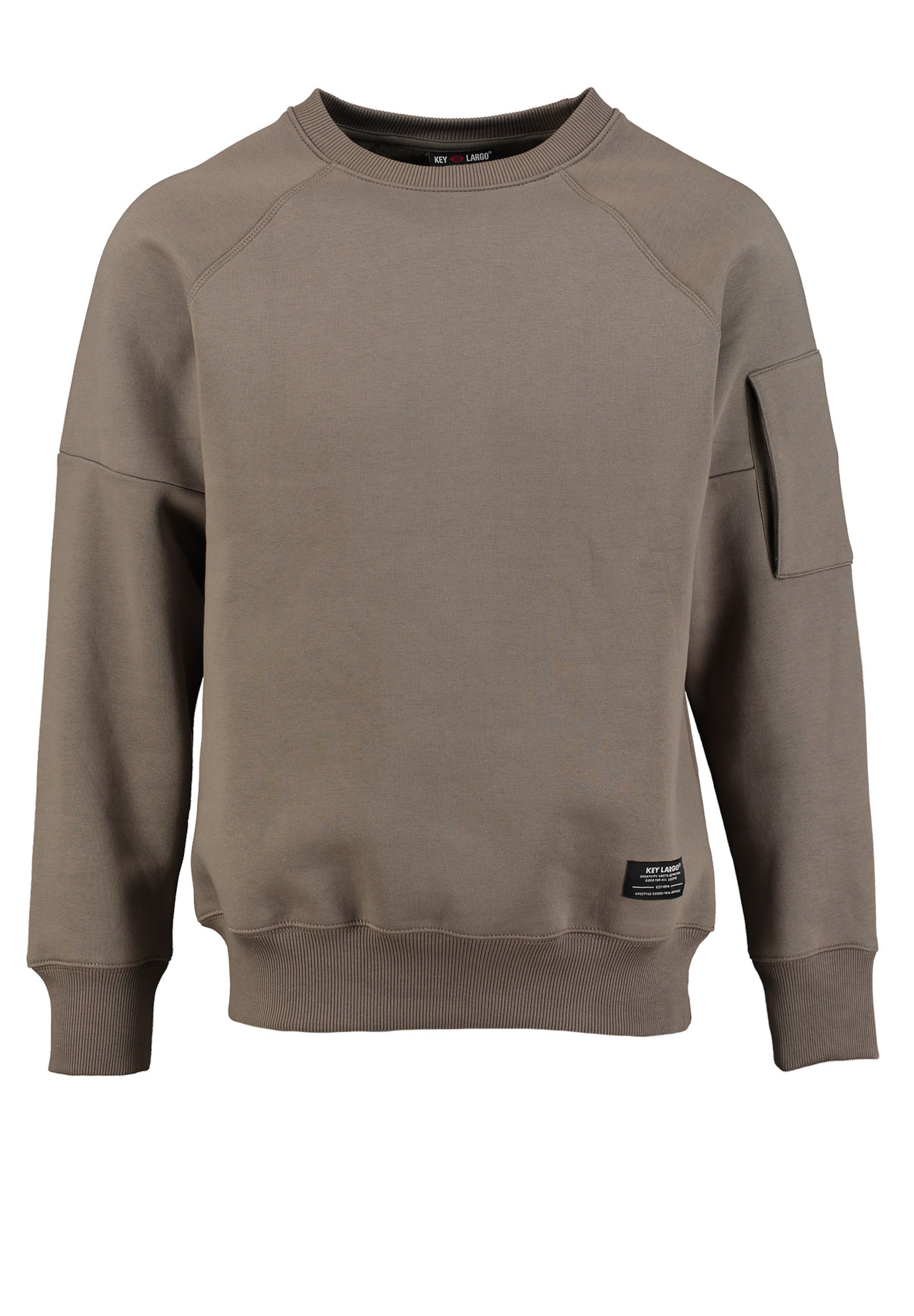 Key Largo Sweatshirt 'KLAccept New' in Brown: front
