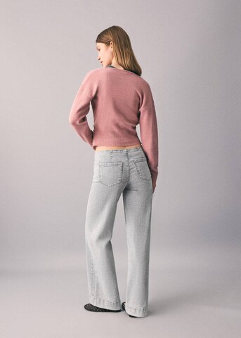 MANGO TEEN Wide leg Jeans in Grey