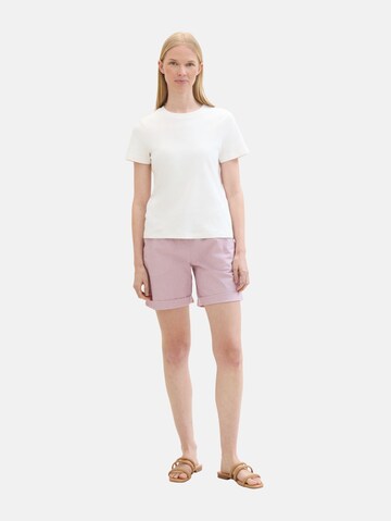 TOM TAILOR Regular Chinohose in Pink