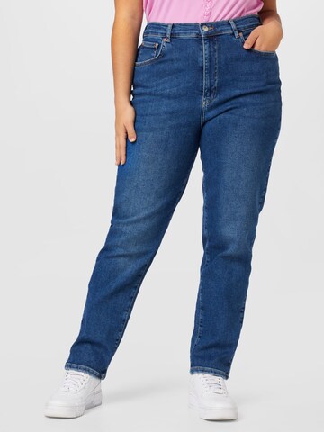 Gina Tricot Curve regular Jeans i blå: forside