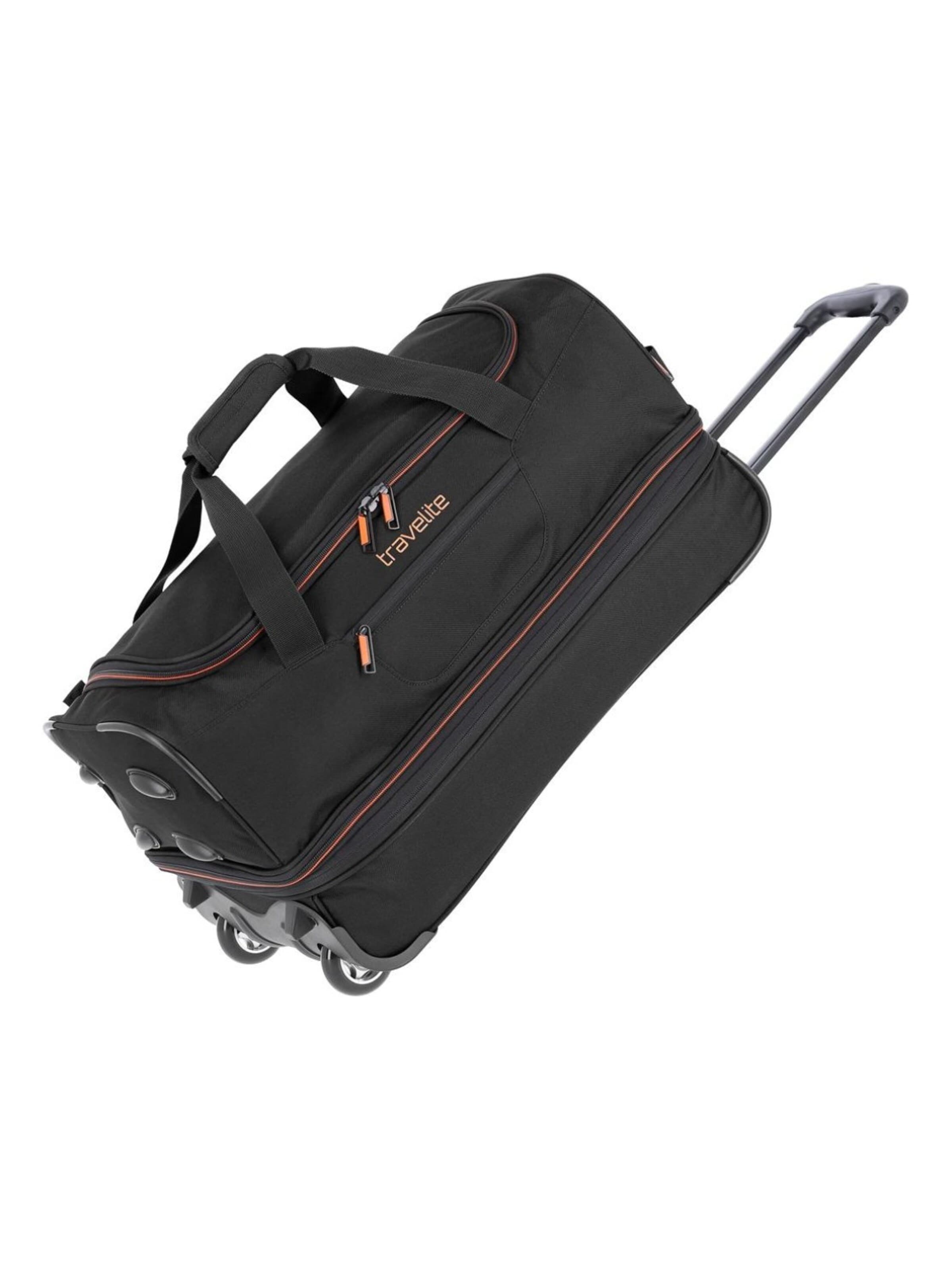 TRAVELITE Gurulós bőröndök - fekete: elől