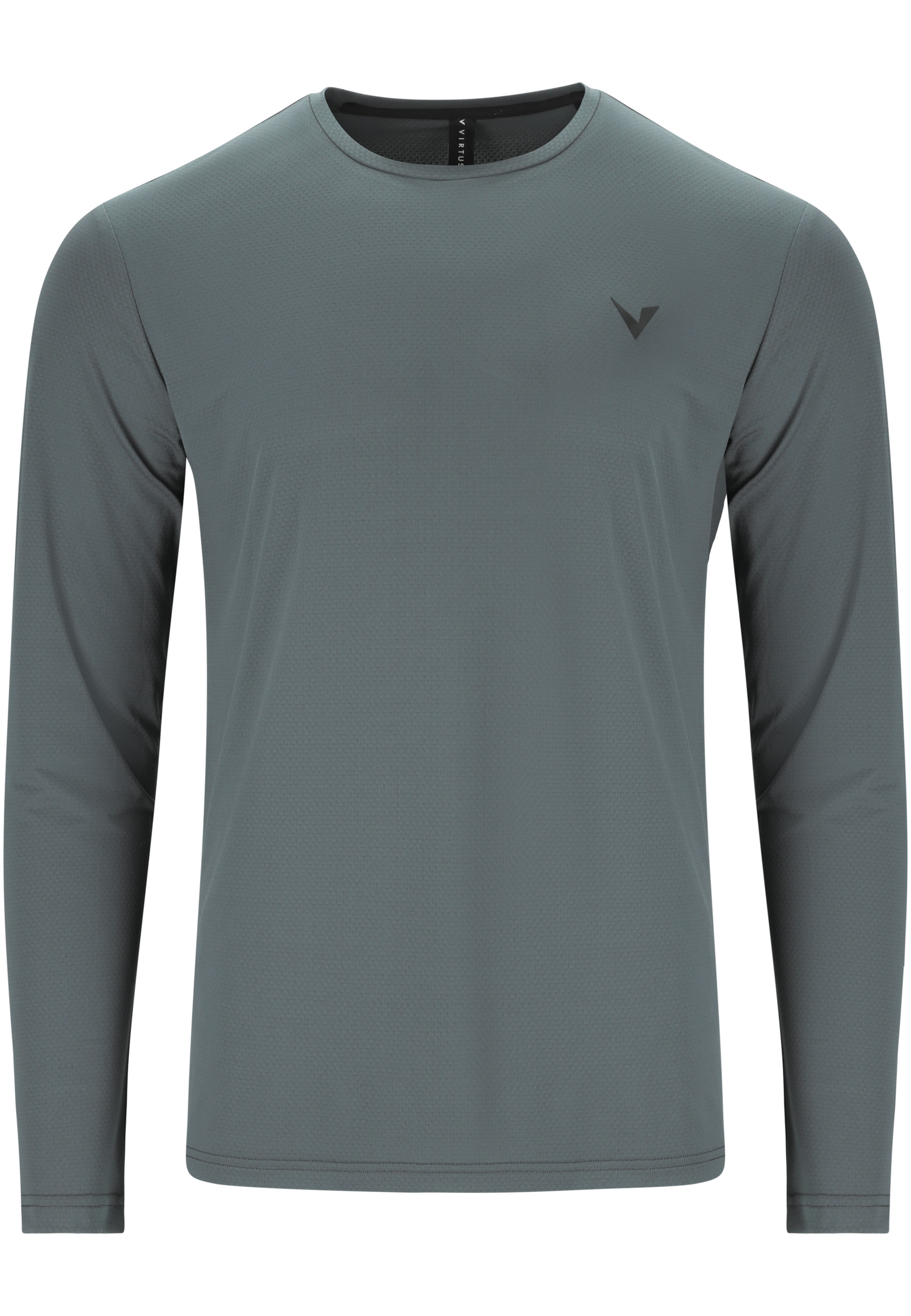 Virtus Langarmshirt 'Roger V3' in Grau: Vorderseite