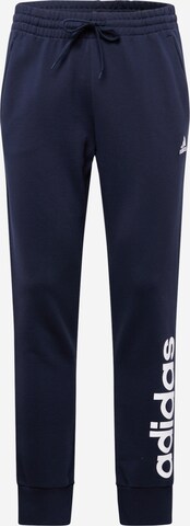 ADIDAS SPORTSWEAR Tapered Sports trousers 'Essentials French Terry Tapered Cuff Logo' in Blue: front