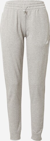 ADIDAS PERFORMANCE Tapered Workout Pants 'Game And Go' in Grey: front