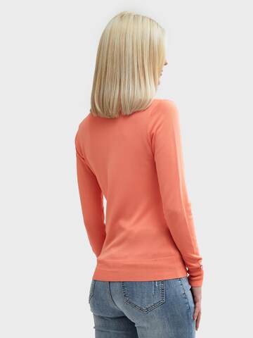 Influencer Knit Cardigan in Orange
