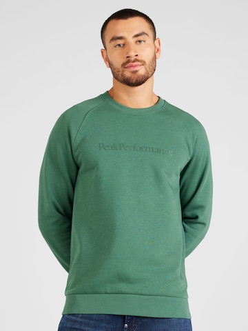 PEAK PERFORMANCE Αθλητική μπλούζα φούτερ σε πράσινο: μπροστά
