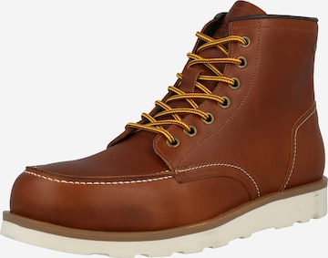 JACK & JONES Lace-Up Boots 'Darwin' in Brown: front