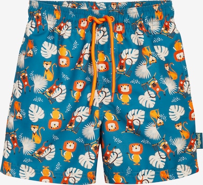 PLAYSHOES Kupaće hlače 'Dschungel' u ecru/prljavo bijela / petrol / narančasta, Pregled proizvoda