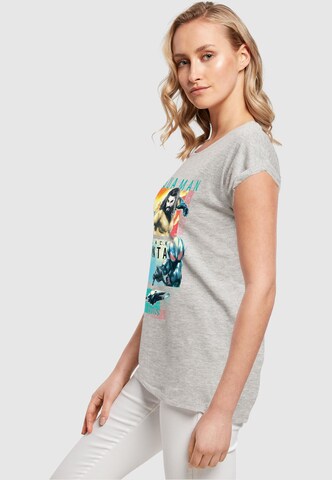 ABSOLUTE CULT Shirt 'Aquaman - Character Tiles' in Grijs