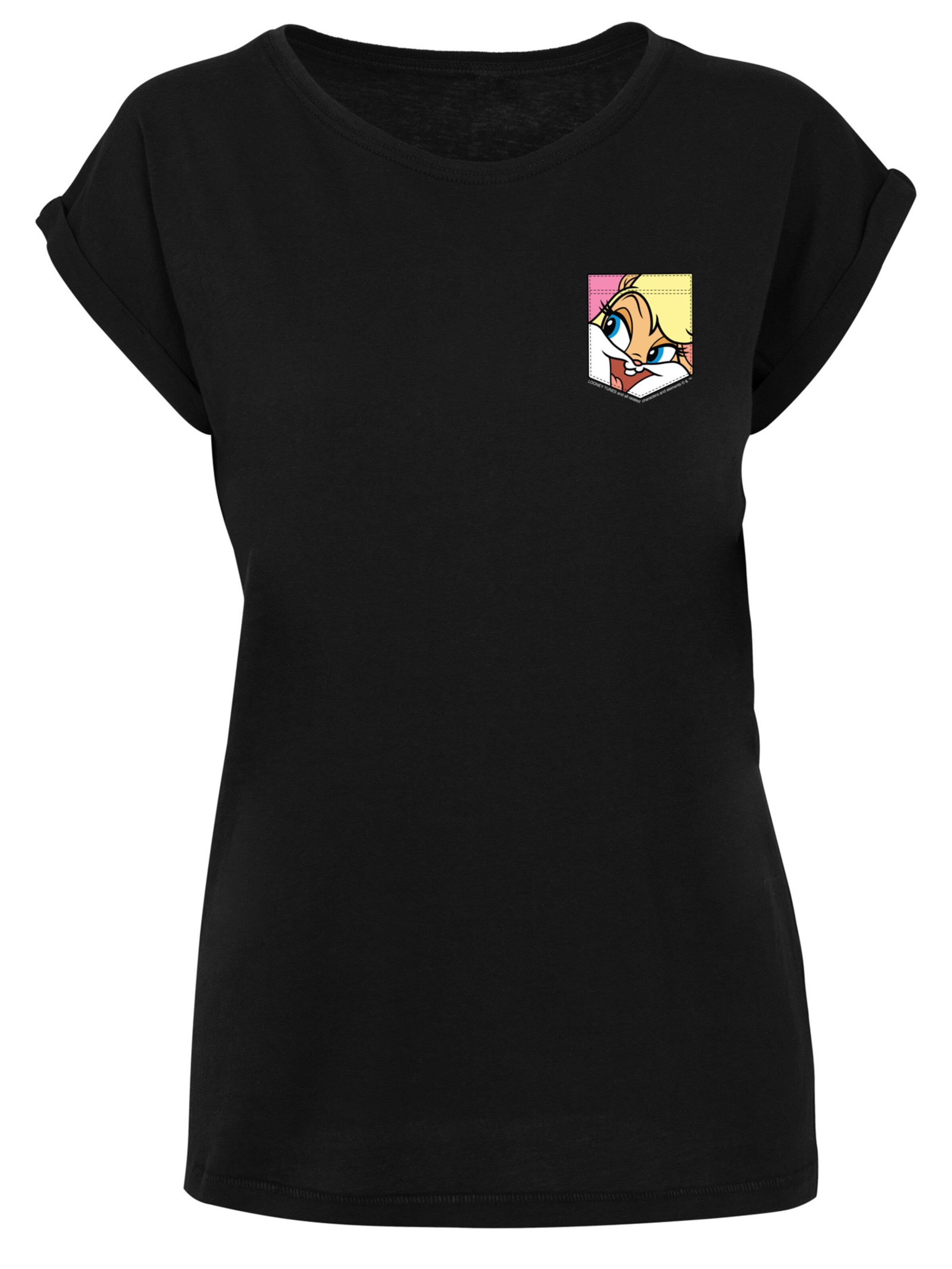T-shirt 'Looney Tunes Lola Bunny Face' F4NT4STIC en noir : devant