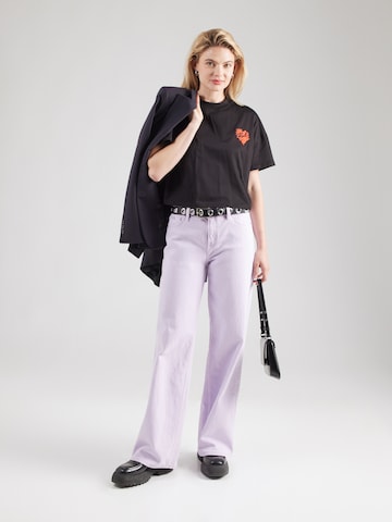 Karl Lagerfeld Μπλουζάκι 'HEARTS' σε μαύρο