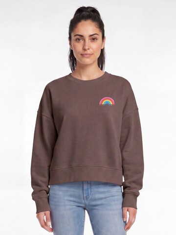 Sweat-shirt 'Women Power' Watapparel en marron : devant