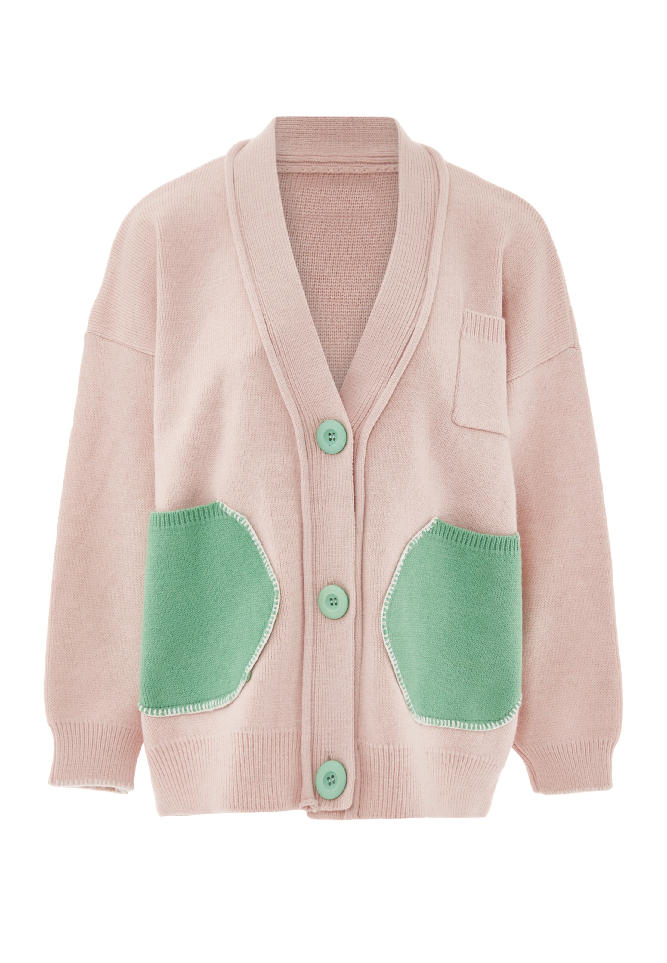 IMMY - Casaco de malha em rosa: frente