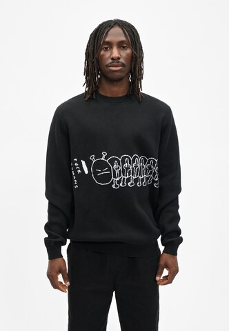 Cleptomanicx Sweater 'FUHUMANS' in Black: front