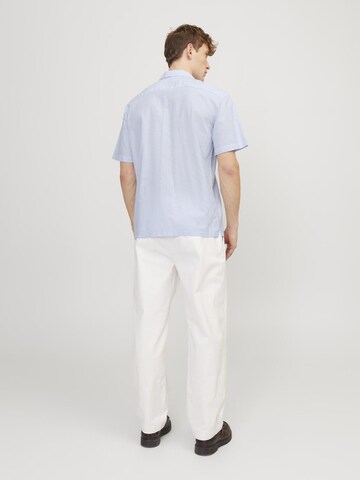 JACK & JONES Comfort fit Button Up Shirt 'JJSummer Resort' in Blue
