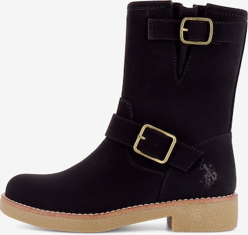 US POLO ASSN. Boots 'Maggie' in Black: front