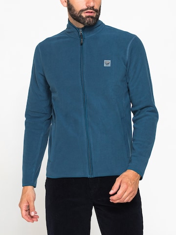 Carrera Jeans Fleece Jacket in Blue: front