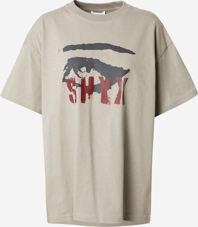 SHYX T-Shirt en taupe / anthracite / merlot, Vue avec produit