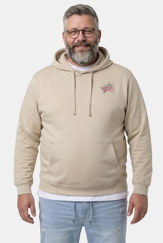 Men Plus Sweatshirt in Beige: Vorderseite