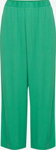 ICHI Wide leg Broek 'IHMARRAKECH' in Groen: voorkant