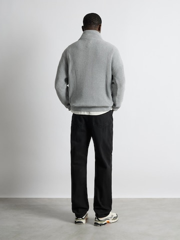 Burocs Sweater 'Knit Half-Zip' in Grey