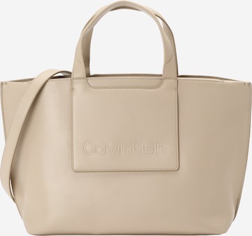 Calvin Klein "Чанта тип ""Shopper""" в бежово: отпред