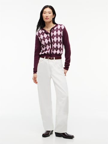 Tommy Jeans - Casaco de malha 'Ess' em roxo