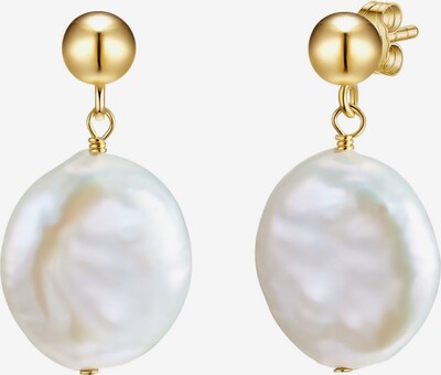 Valero Pearls Boucles d'oreilles en or / blanc / blanc perle, Vue avec produit