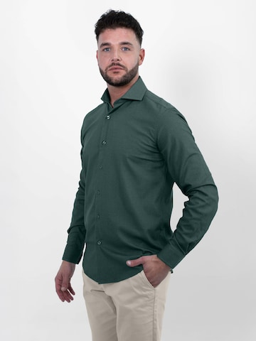 Vercate - Regular Fit Camisa clássica 'No. 29' em verde: frente