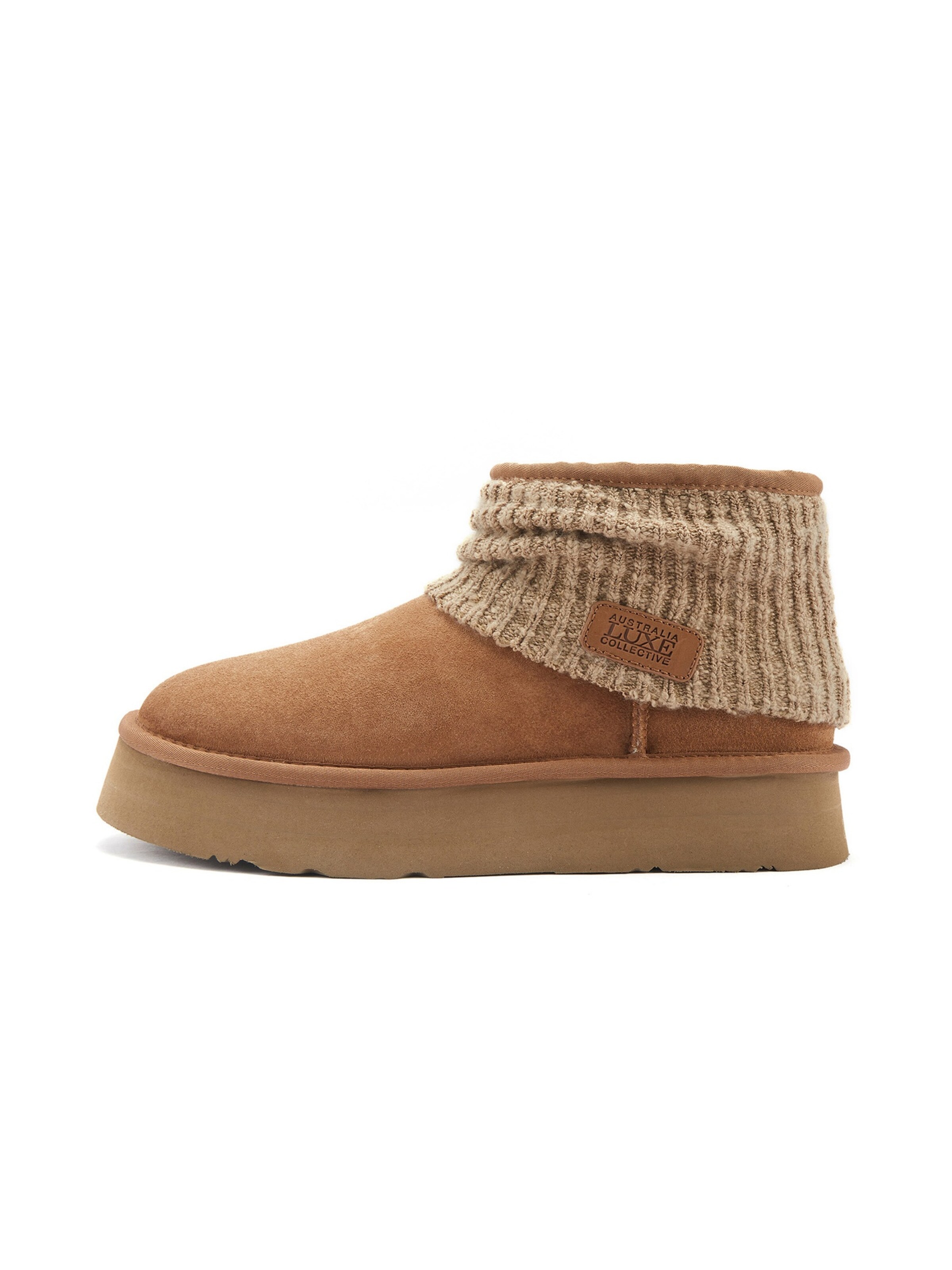 Australia Luxe Collective Bootie ' FAME ULTRA PLATFOAM ' in Brown: front