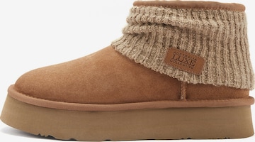 Australia Luxe Collective Botki ' FAME ULTRA PLATFOAM ' w kolorze brązowy: przód