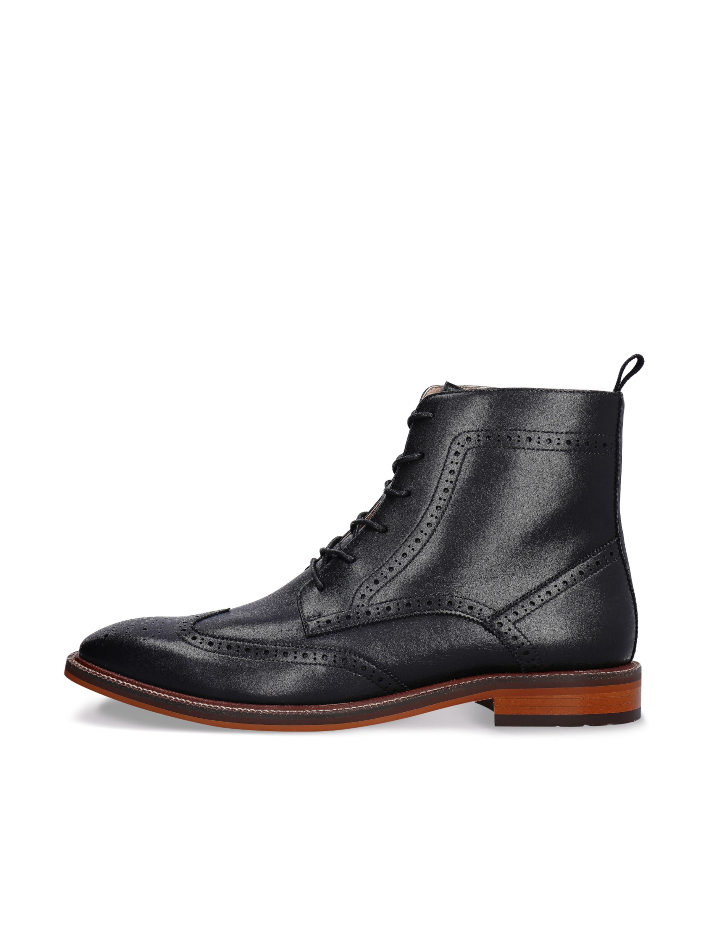 nae Vegan Shoes - Botas con cordones 'CHASE' en negro: frente