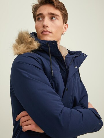 JACK & JONES Zimná parka 'Winner' - Modrá